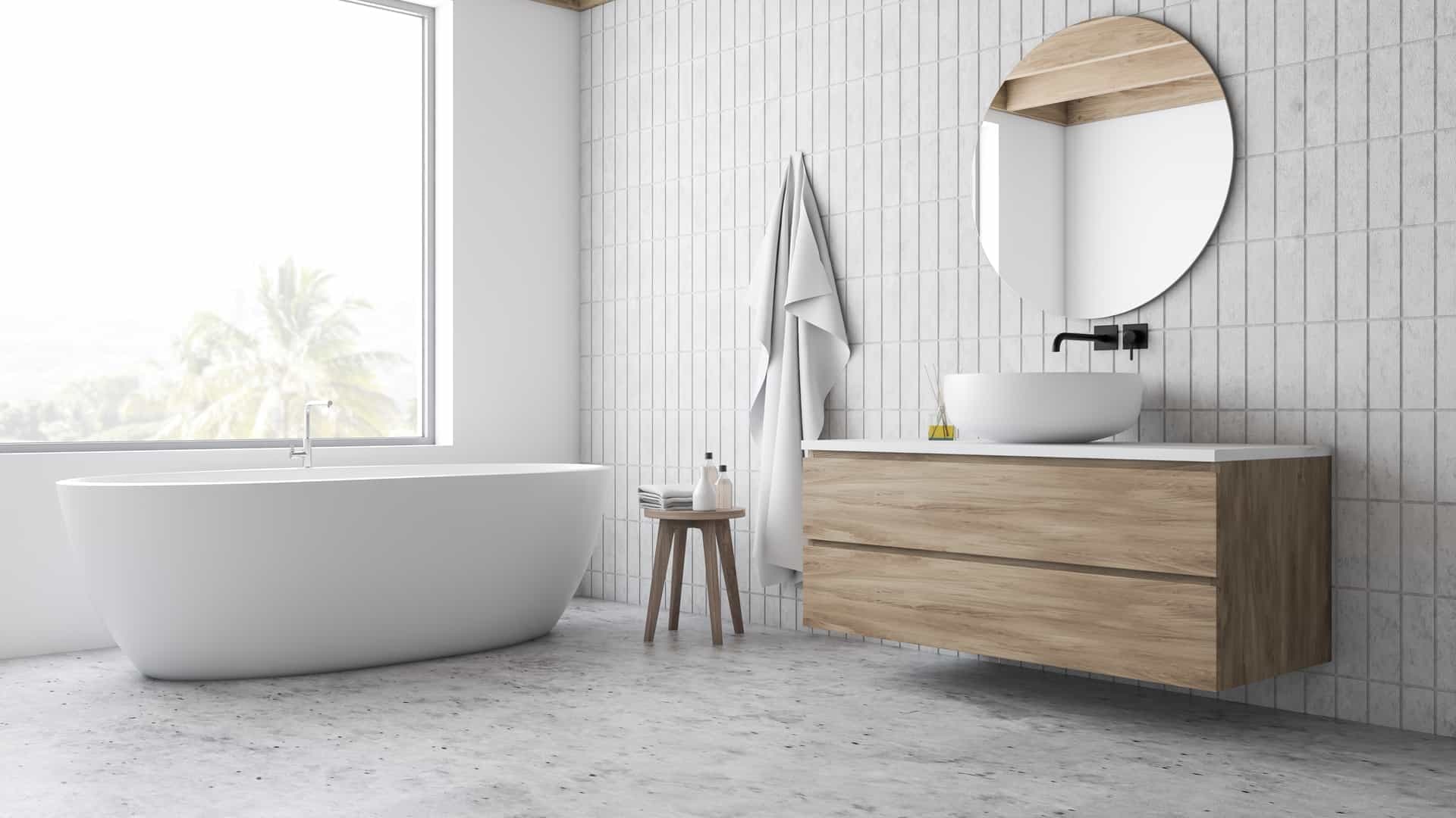 Badsanierung in Luxemburg mit freistehender Badewanne